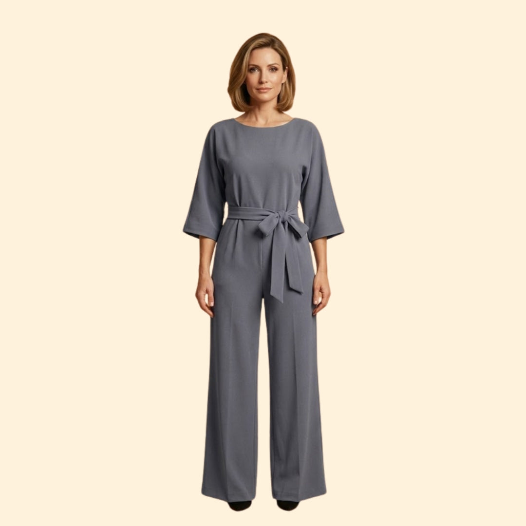 Women's Stylish Tie-Belt Jumpsuit