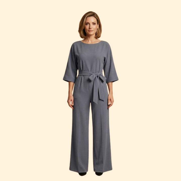 Women's Stylish Tie-Belt Jumpsuit