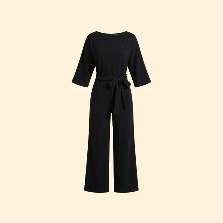 Women's Stylish Tie-Belt Jumpsuit