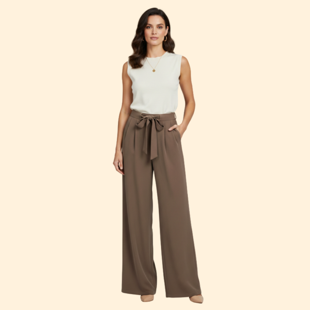 Women's Stylish Tie-Waist Palazzo Pants
