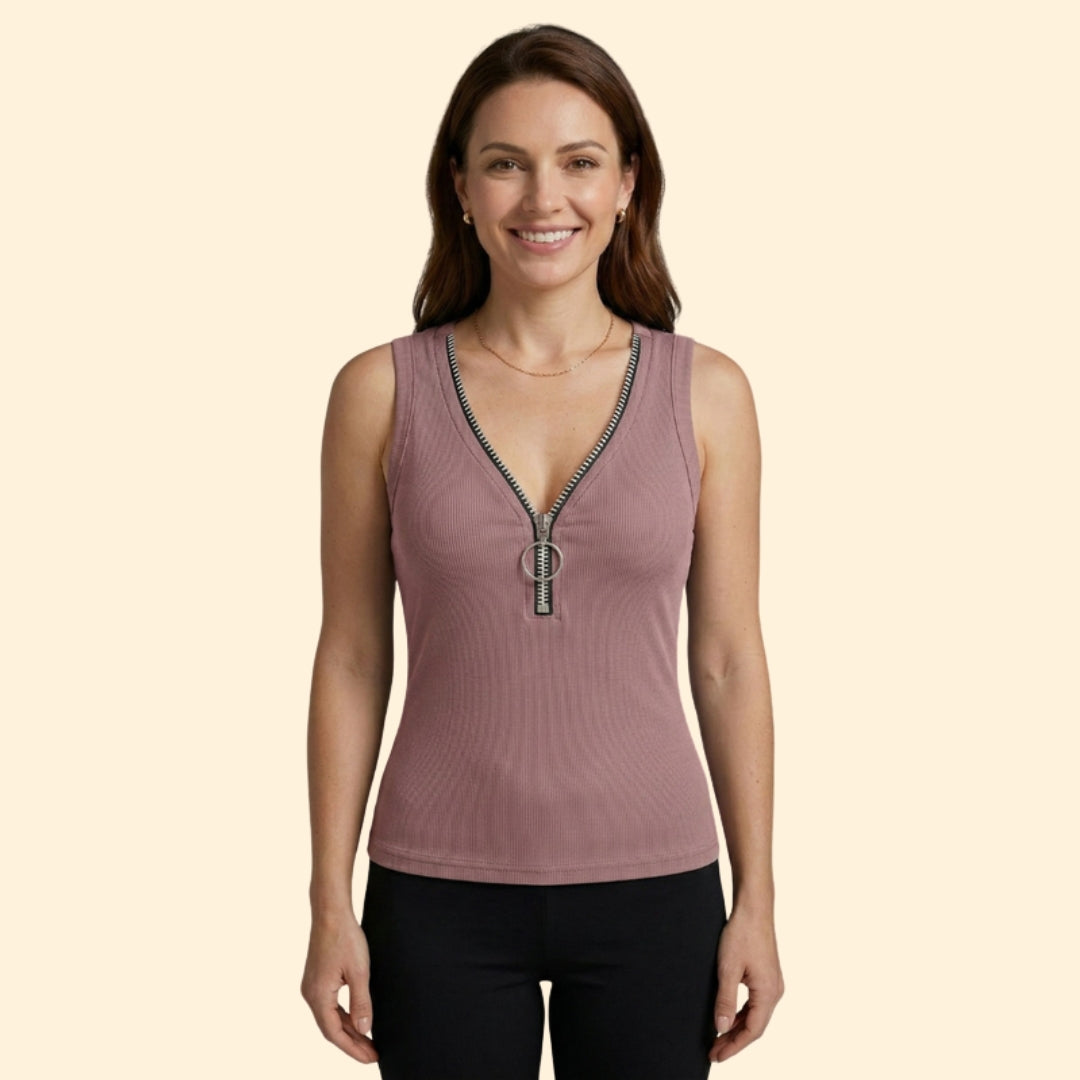Women's Stylish Zippered Top