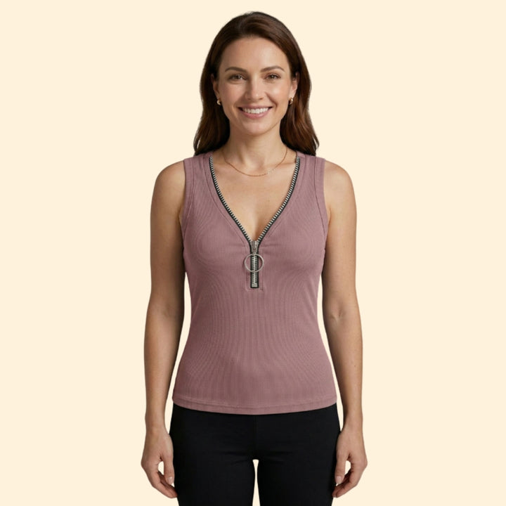 Women's Stylish Zippered Top
