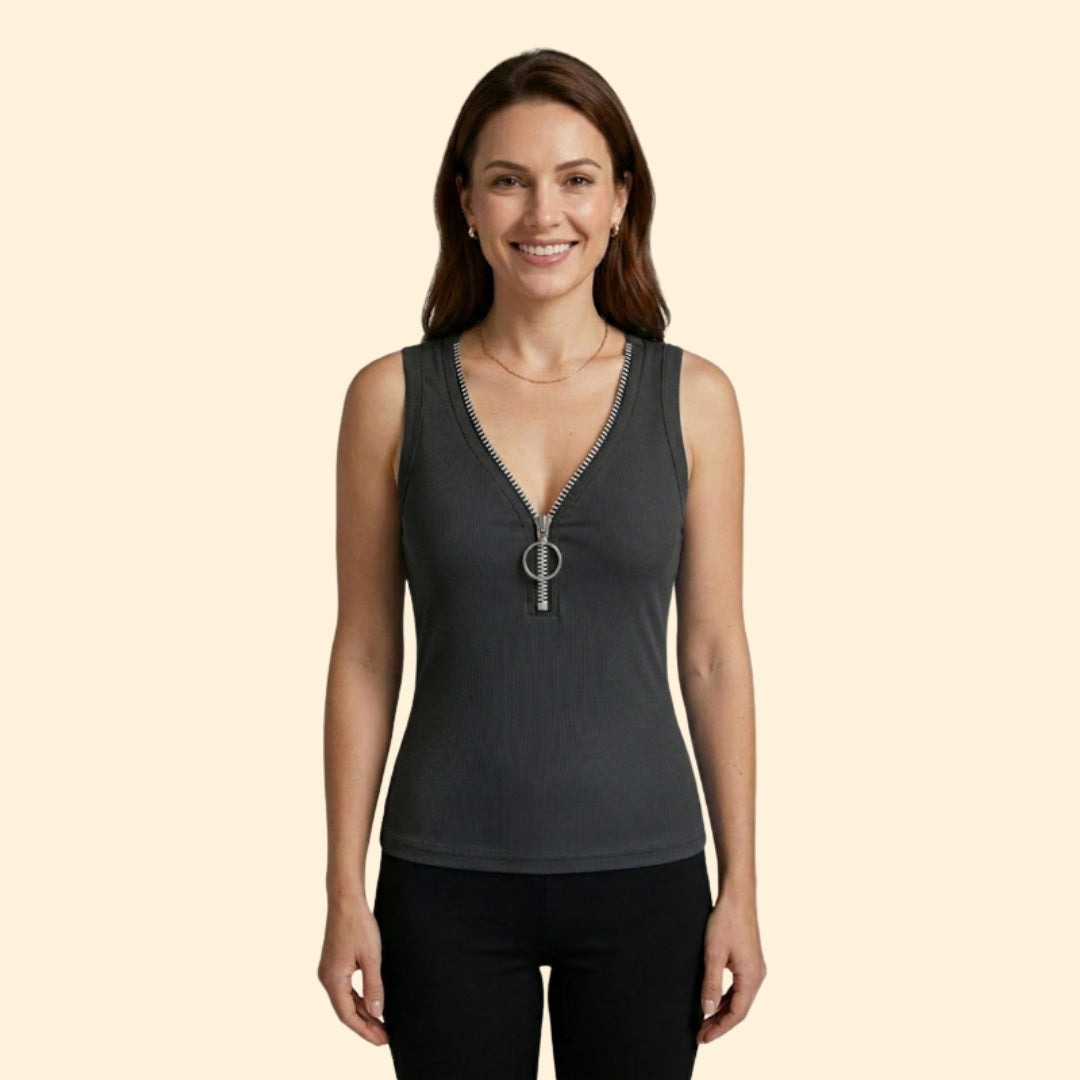 Women's Stylish Zippered Top