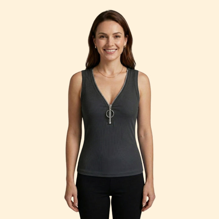Women's Stylish Zippered Top