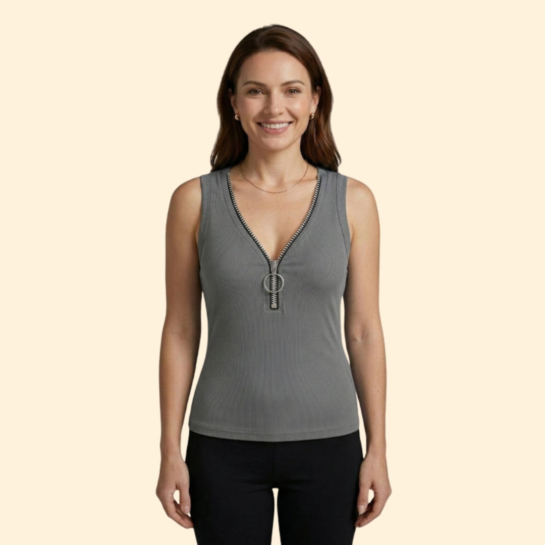 Women's Stylish Zippered Top