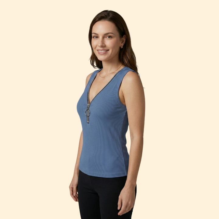 Women's Stylish Zippered Top