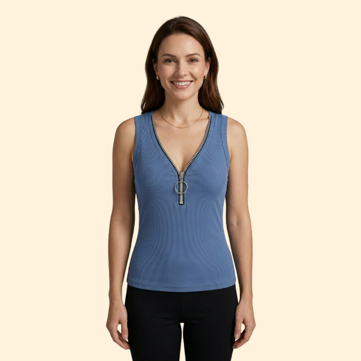 Women's Stylish Zippered Top