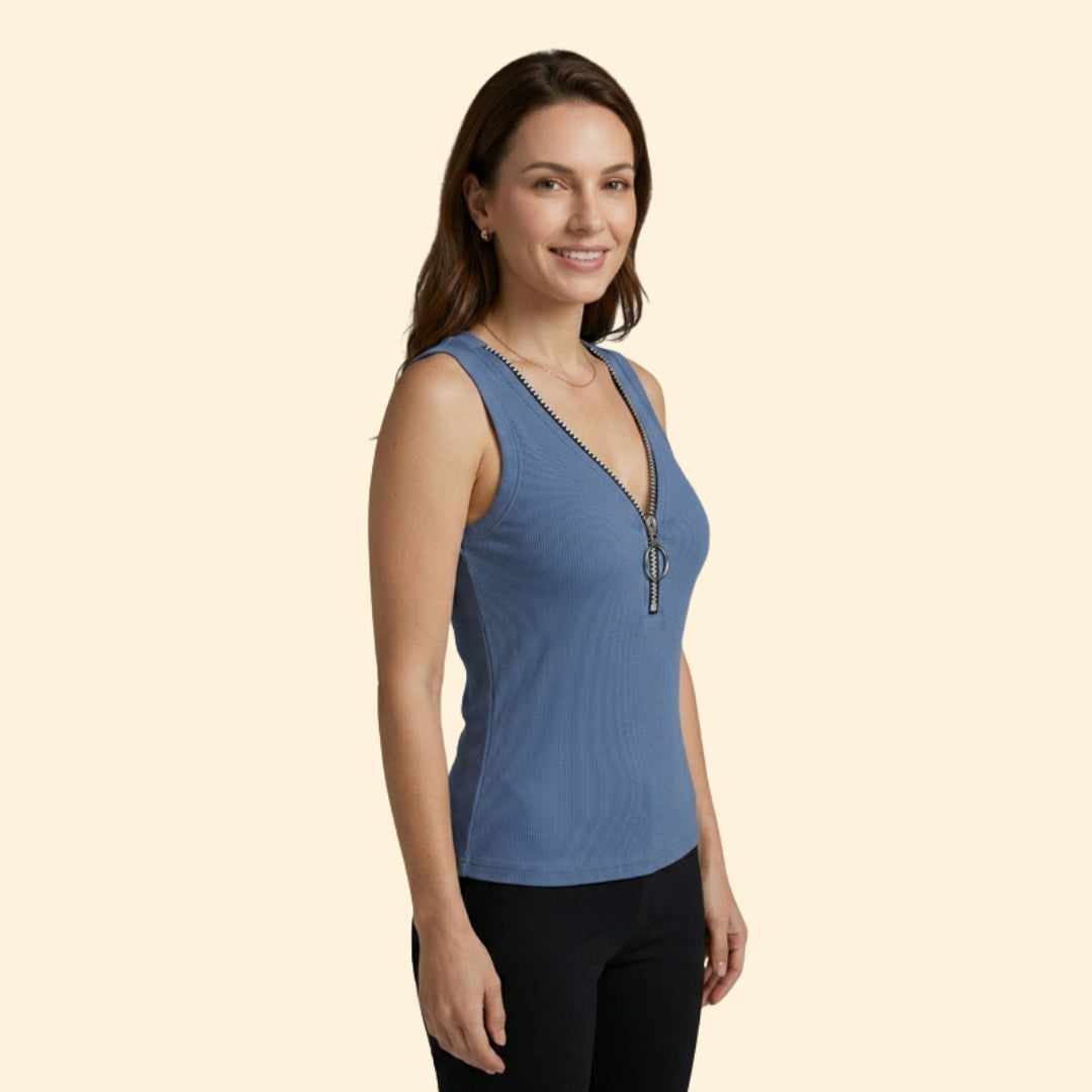Women's Stylish Zippered Top