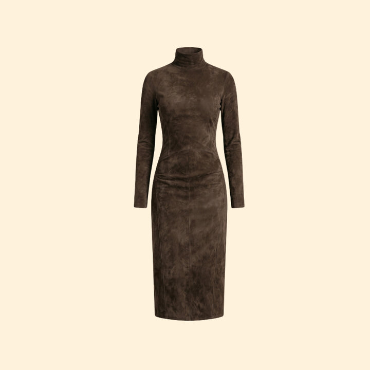Women's Suede Midi Dress
