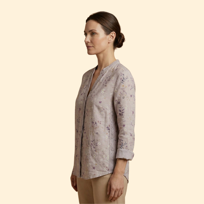 Women's Tailored Patterned Blouse