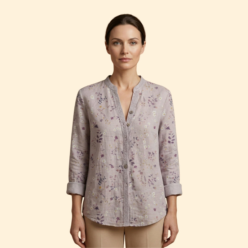 Women's Tailored Patterned Blouse