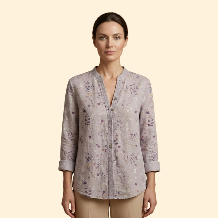 Women's Tailored Patterned Blouse