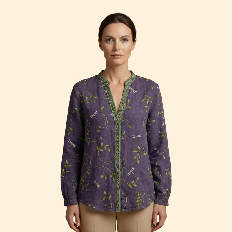 Women's Tailored Patterned Blouse