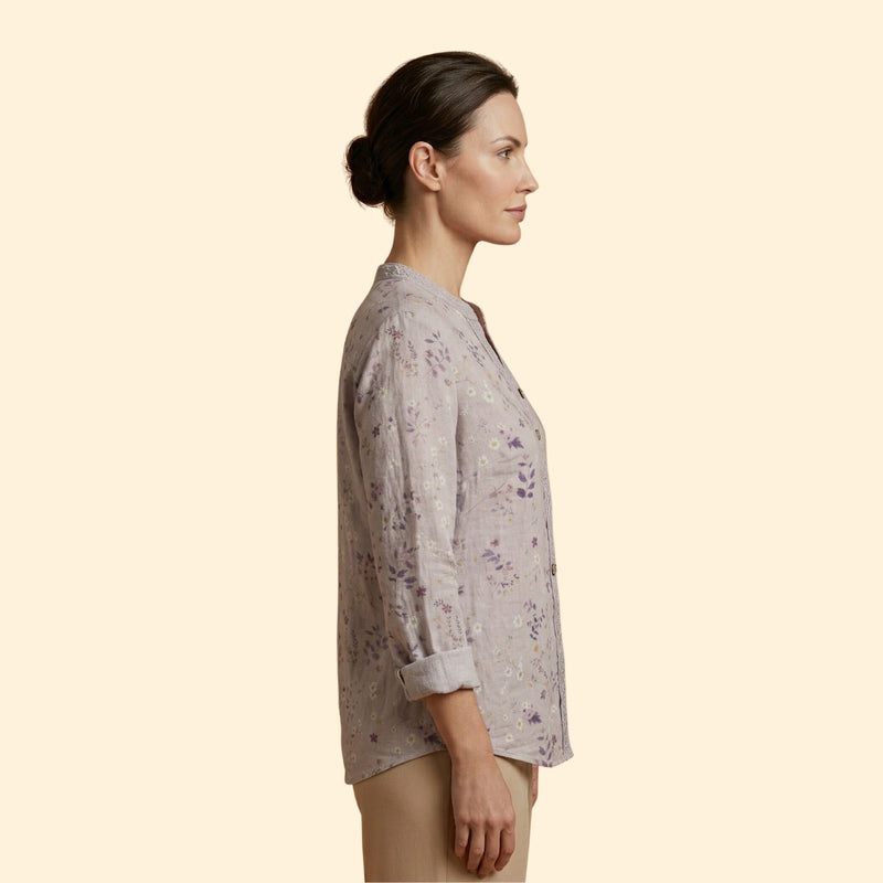 Women's Tailored Patterned Blouse