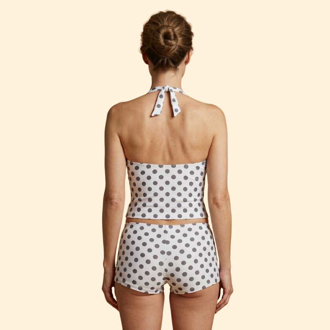 Women's Tankini Set with Halter Neckline and Shorts