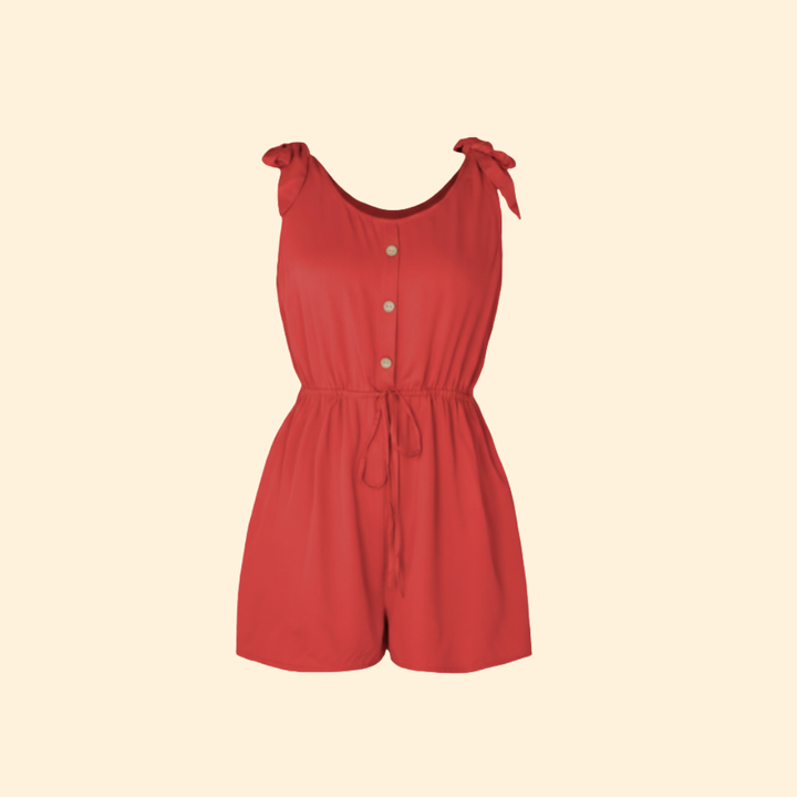 Women's Tie-Strap Sleeveless Romper