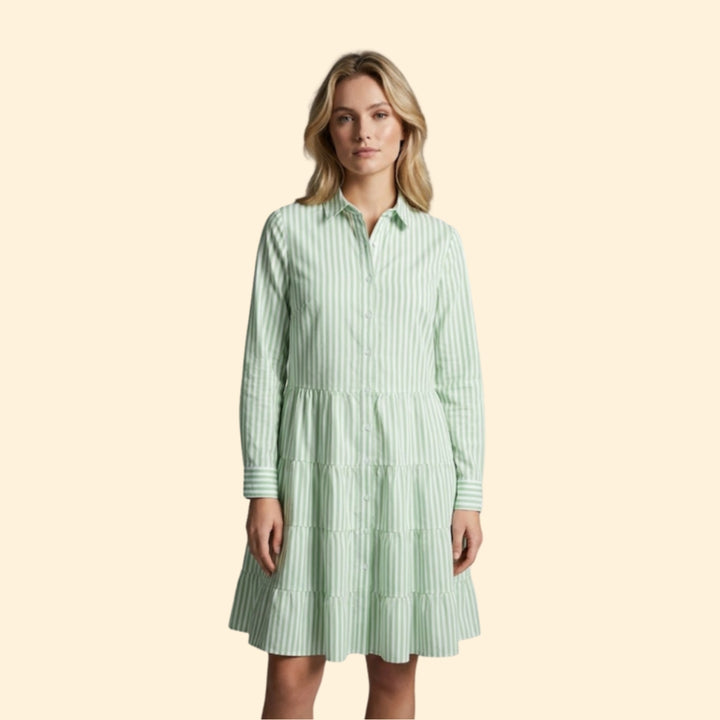 Women’s Tiered Stripe Mini Dress