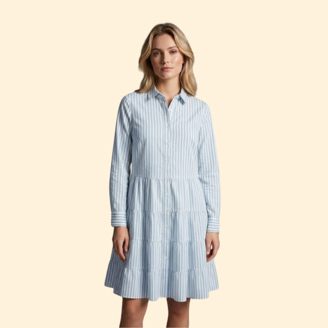 Women’s Tiered Stripe Mini Dress