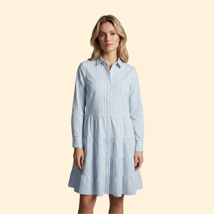 Women’s Tiered Stripe Mini Dress