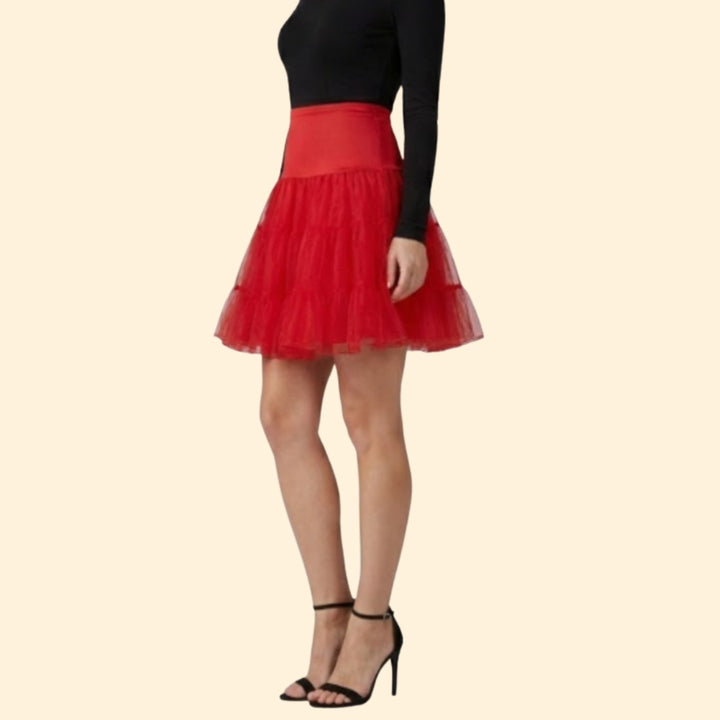 Women’s Tiered Tulle Skirt with High Waist