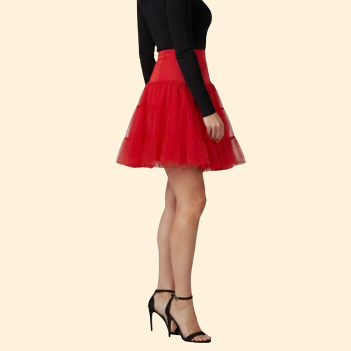 Women’s Tiered Tulle Skirt with High Waist