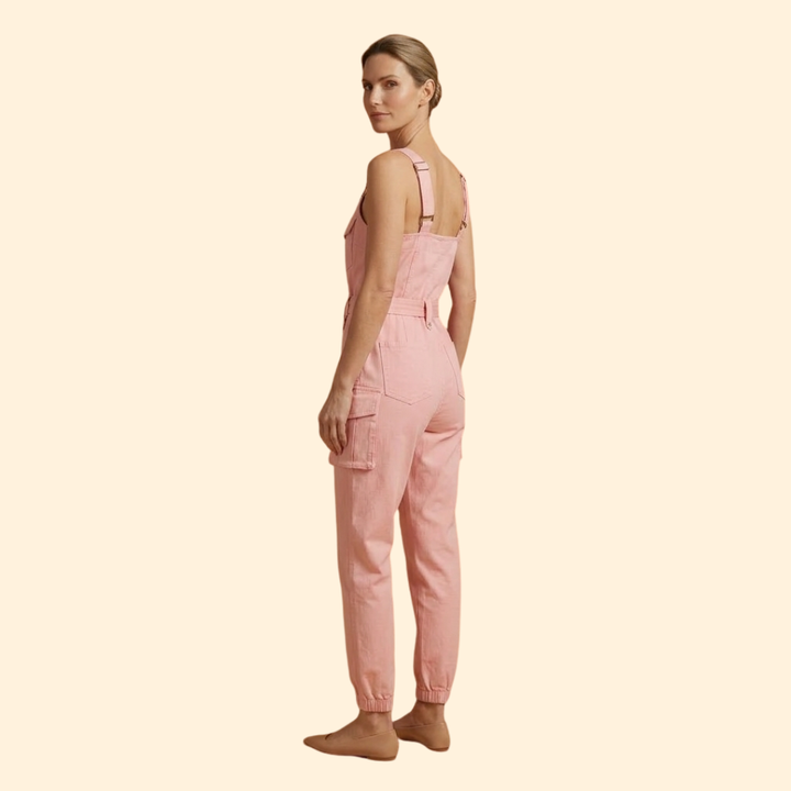 Women's Trendy Belted Utility Jumpsuit