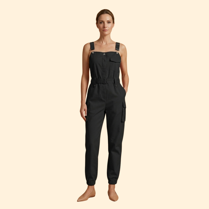 Women's Trendy Belted Utility Jumpsuit