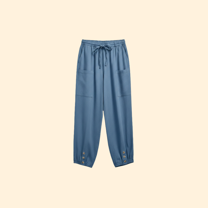 Women's Trendy Button Cuff Trousers
