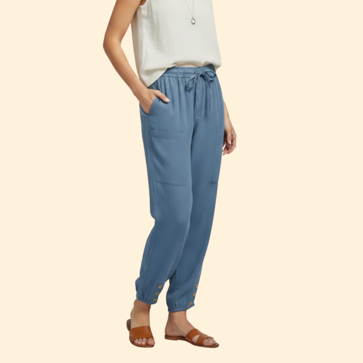 Women's Trendy Button Cuff Trousers