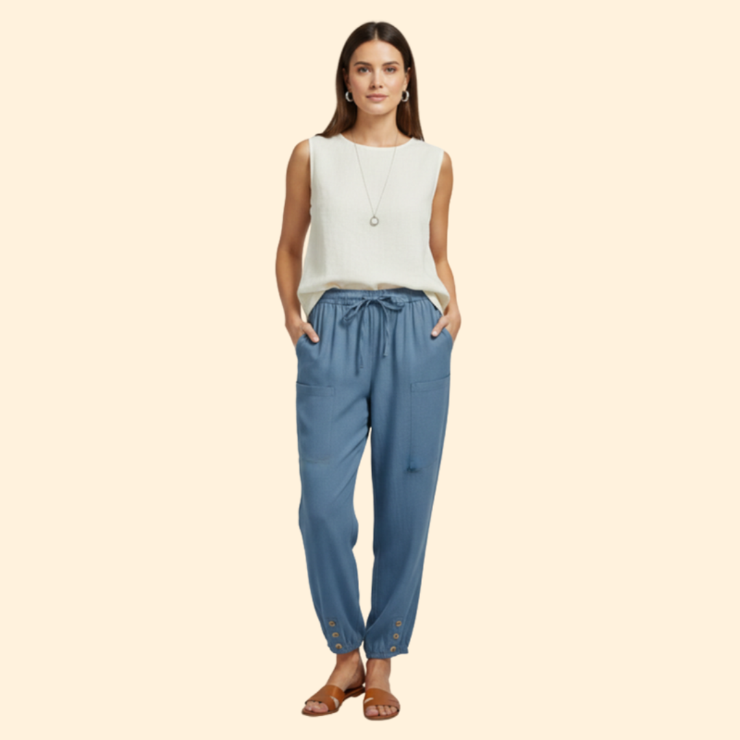 Women's Trendy Button Cuff Trousers