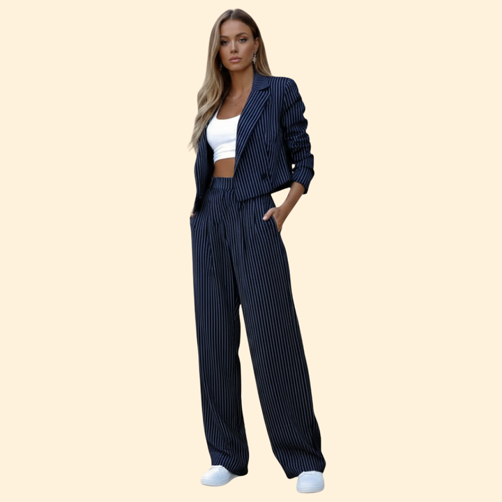 Women’s Two Piece Pinstripe Suit
