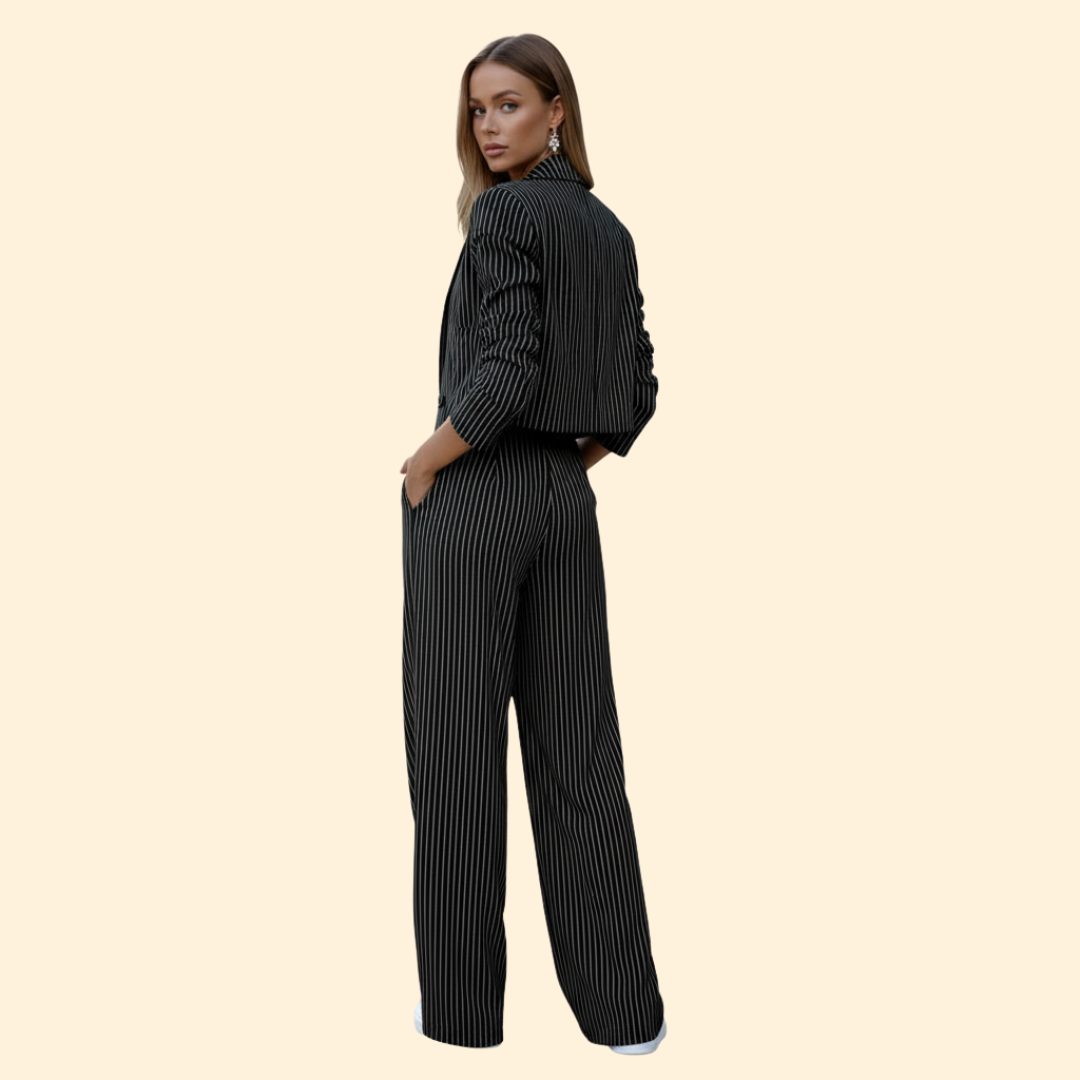 Women’s Two Piece Pinstripe Suit