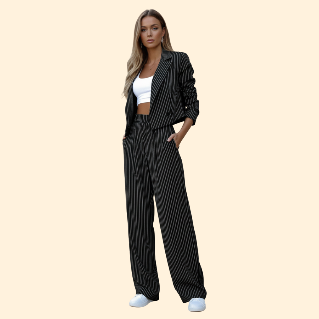 Women’s Two Piece Pinstripe Suit