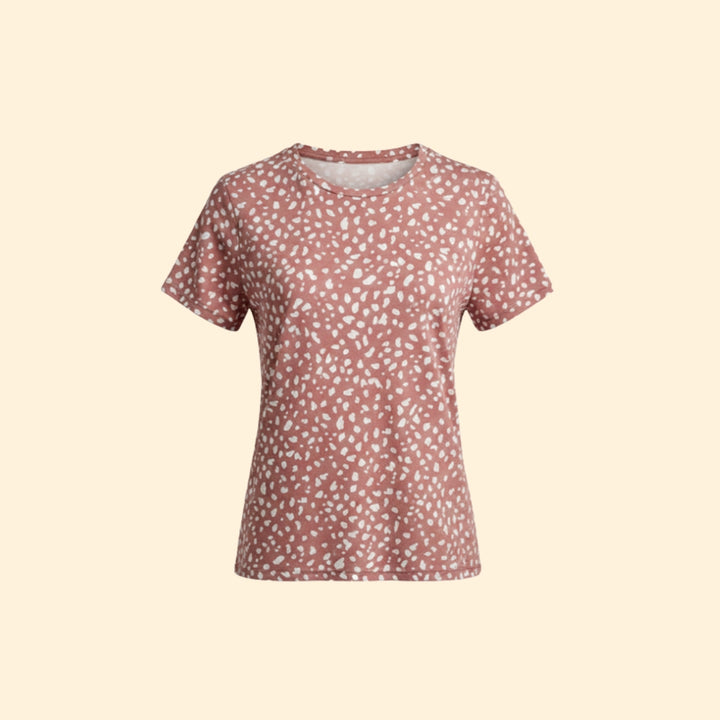 Women's V-Neck Animal Print Top