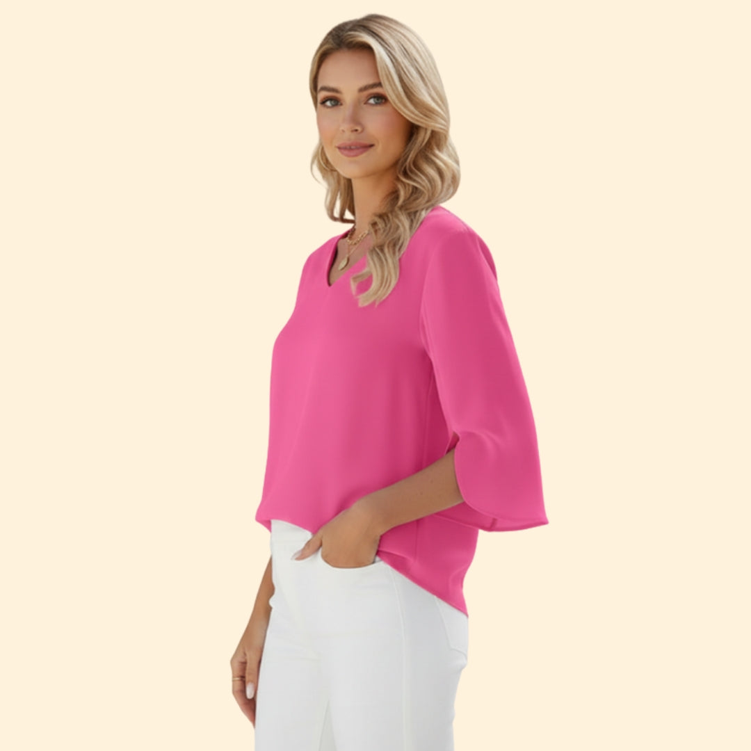Women's V-Neck Bell Sleeve Top