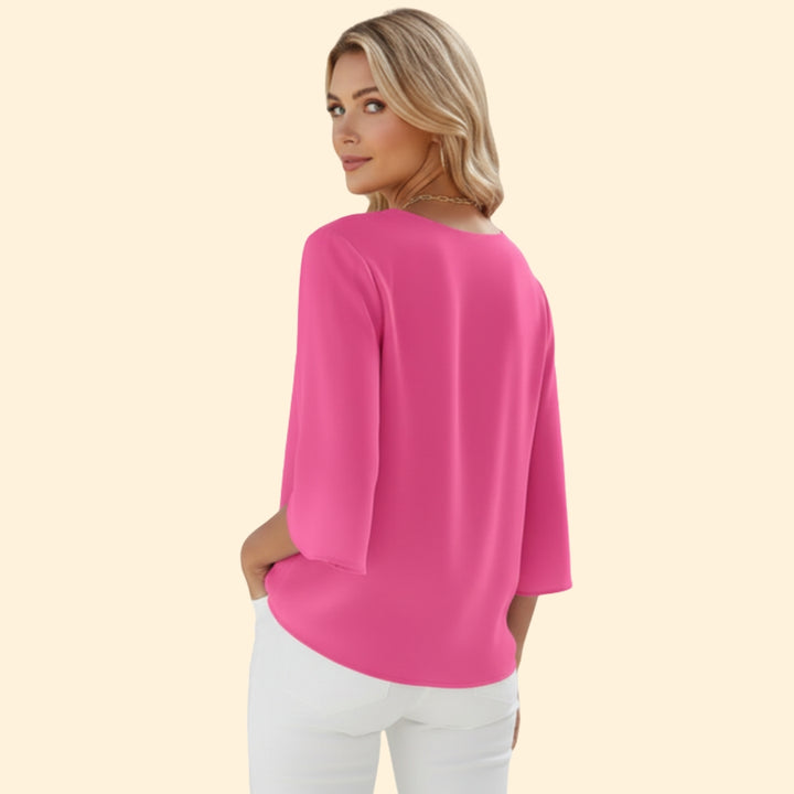 Women's V-Neck Bell Sleeve Top