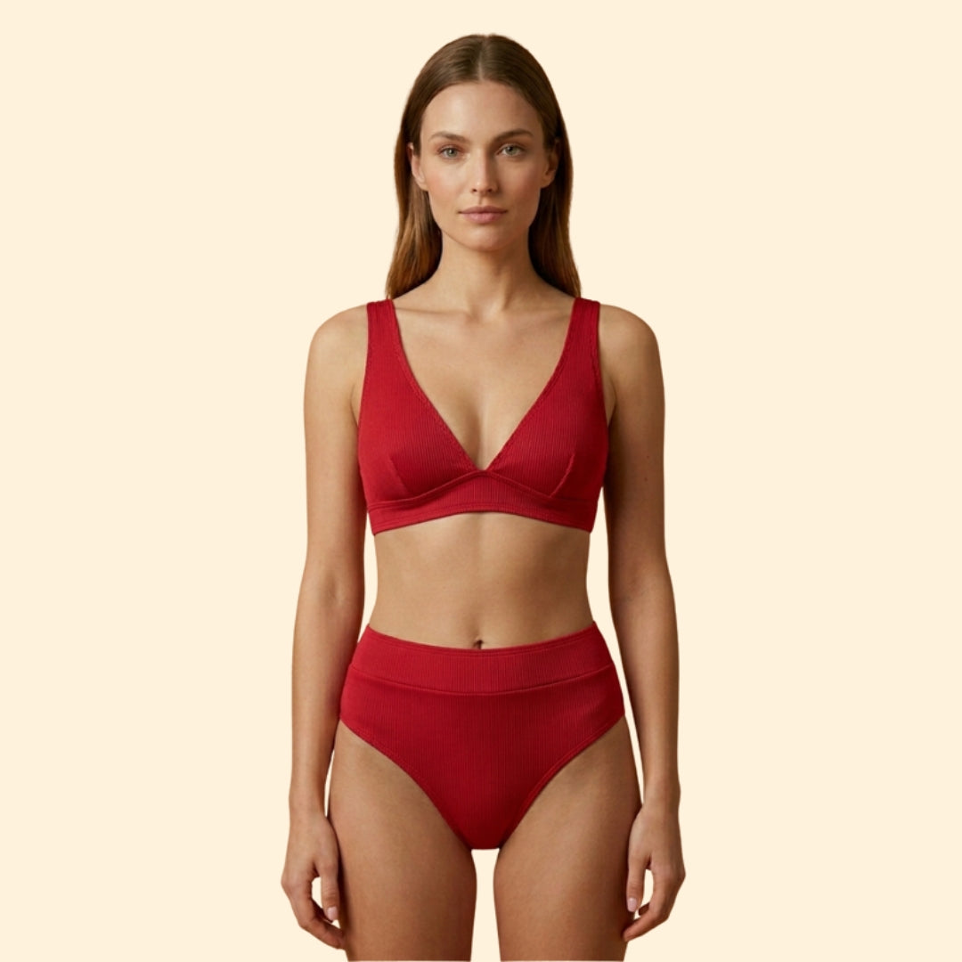 Women's V-Neck Bikini Set