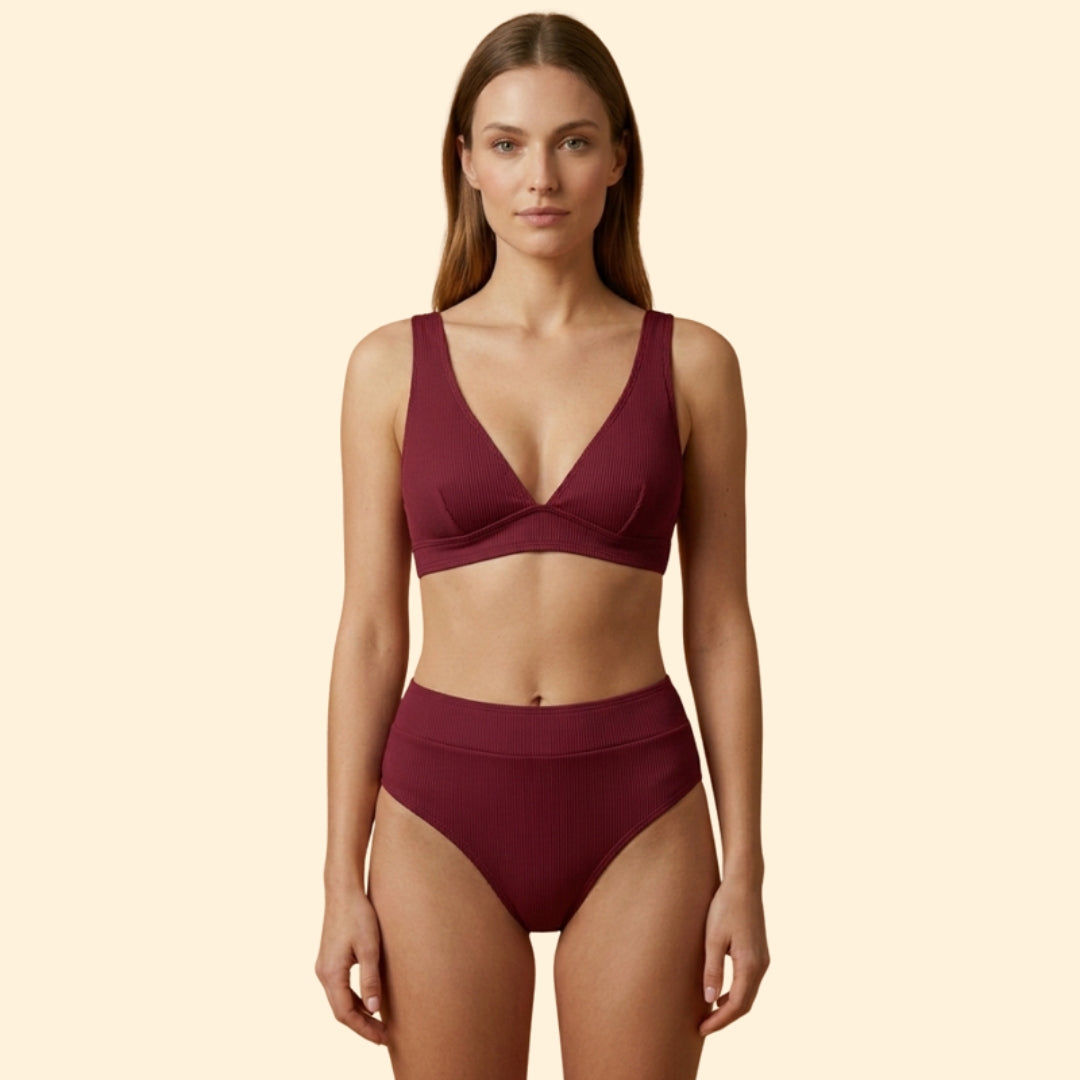 Women's V-Neck Bikini Set