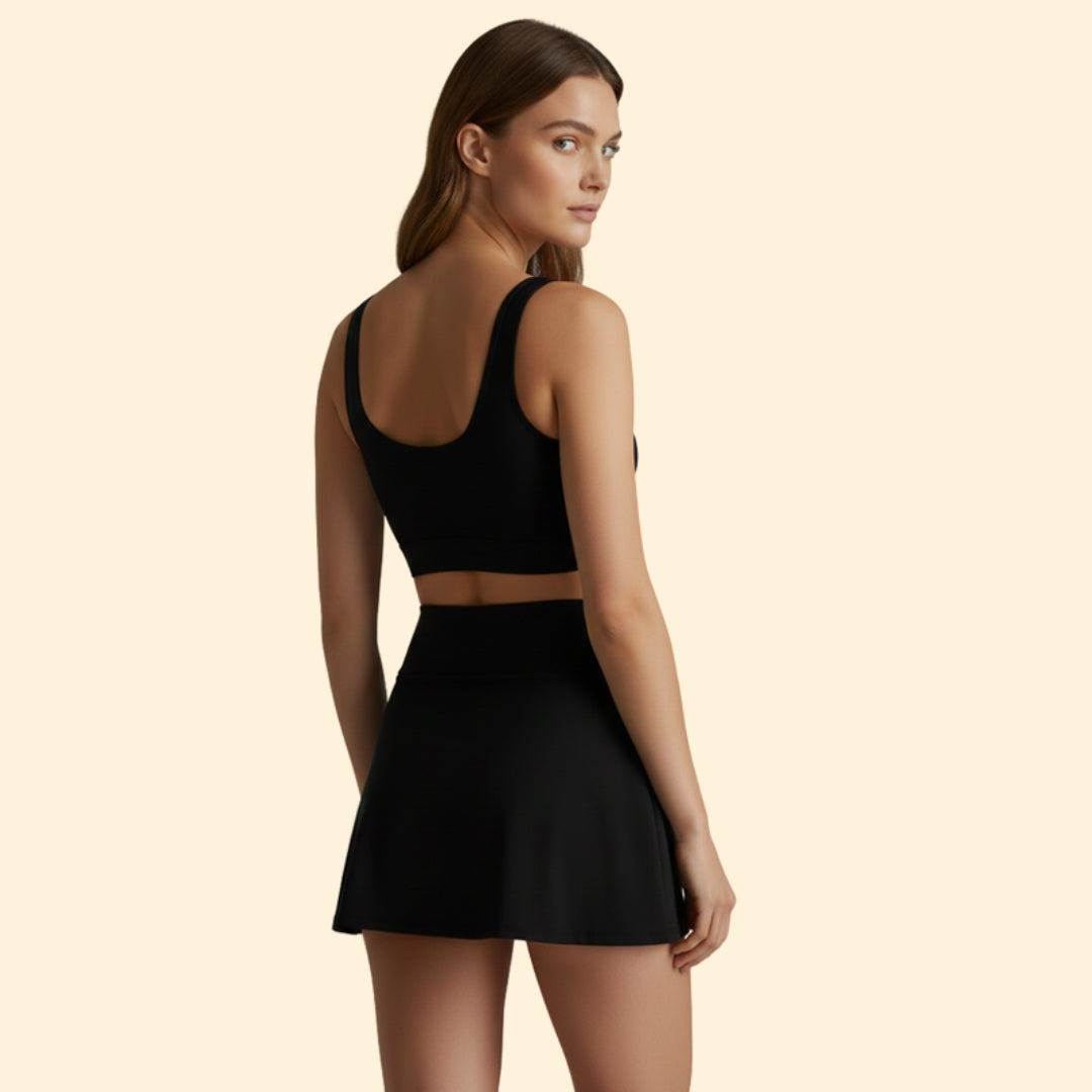 Women's V-Neck Bikini & Skirt
