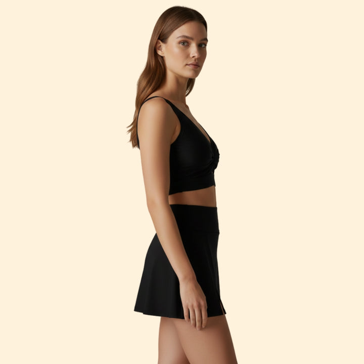 Women's V-Neck Bikini & Skirt