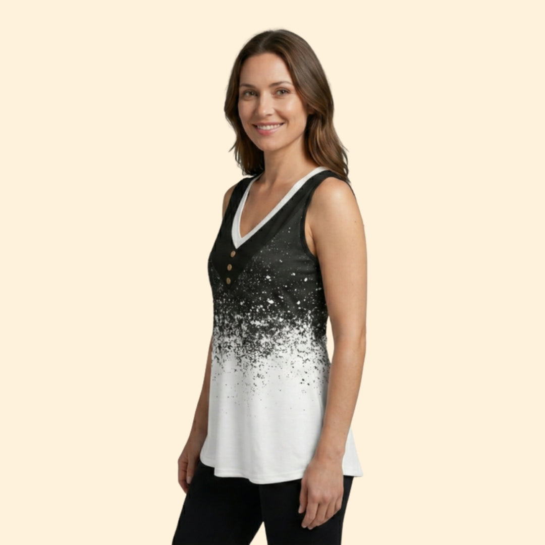 Women's V-Neck Button Tank