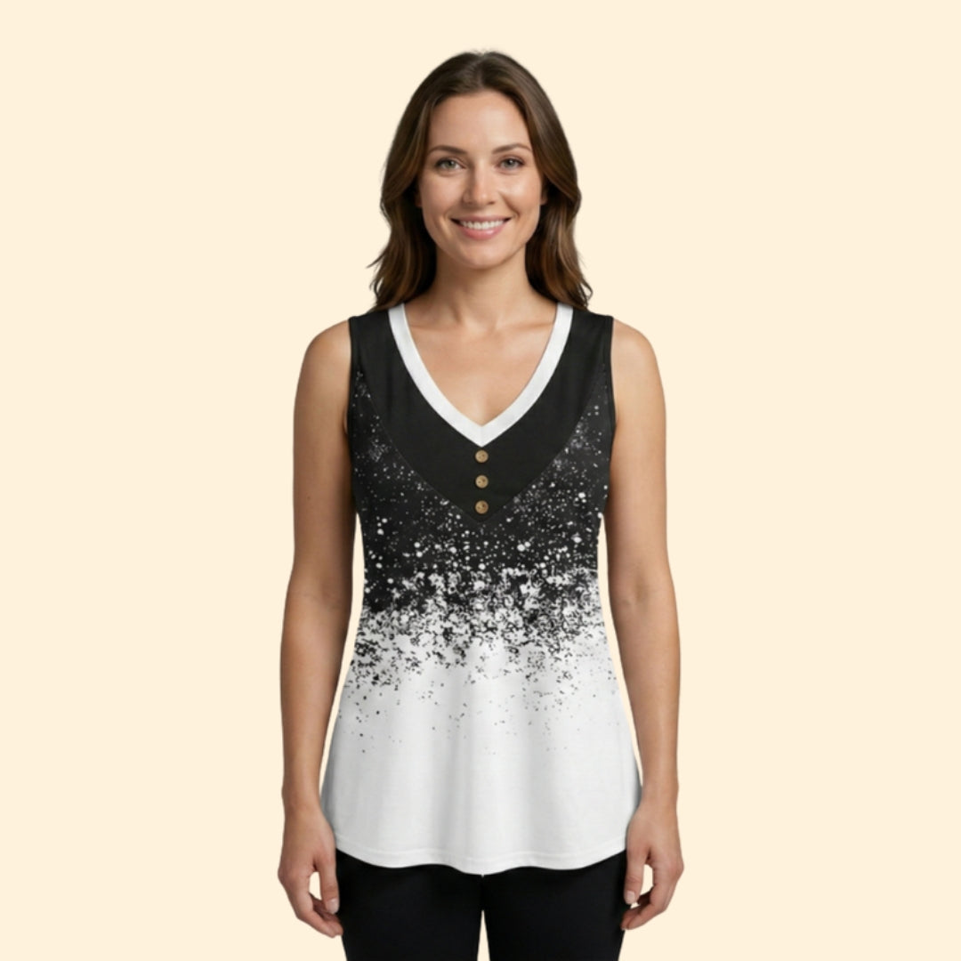 Women's V-Neck Button Tank