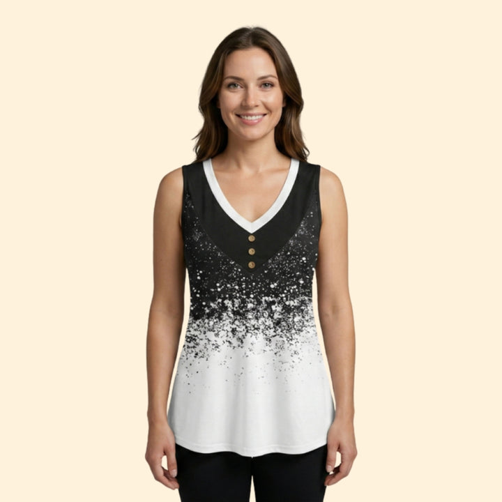 Women's V-Neck Button Tank
