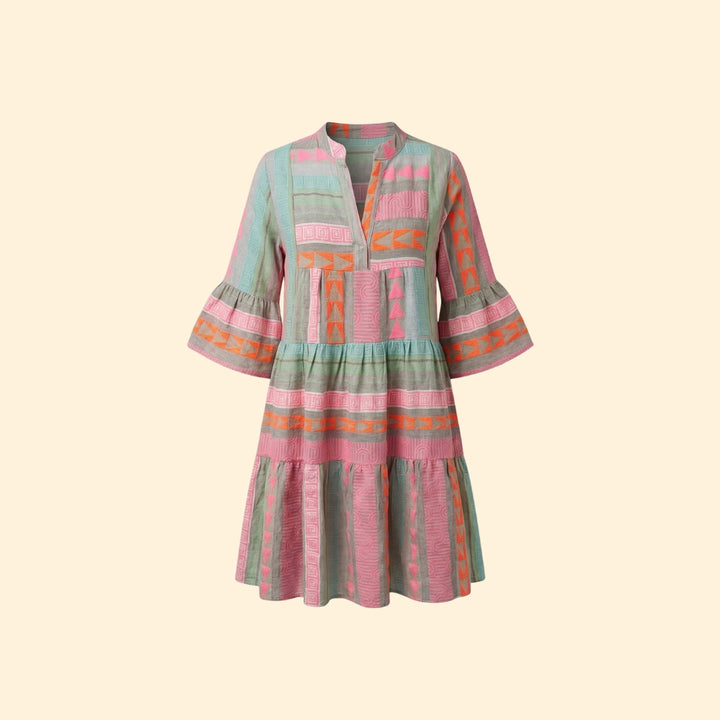 Women's V-Neck Hemp Dress