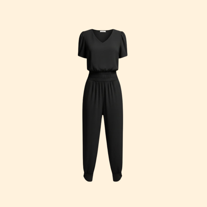Women's V-Neck Jogger Jumpsuit
