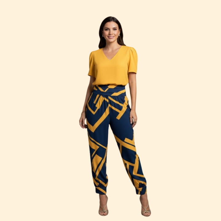 Women's V-Neck Jogger Jumpsuit