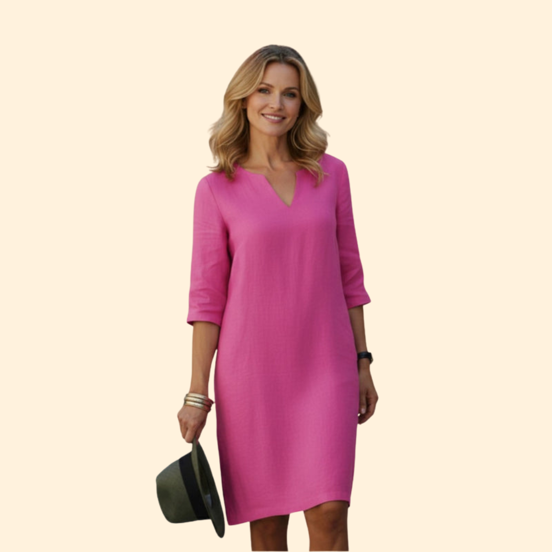 Women's V-Neck Knee-Length Dress