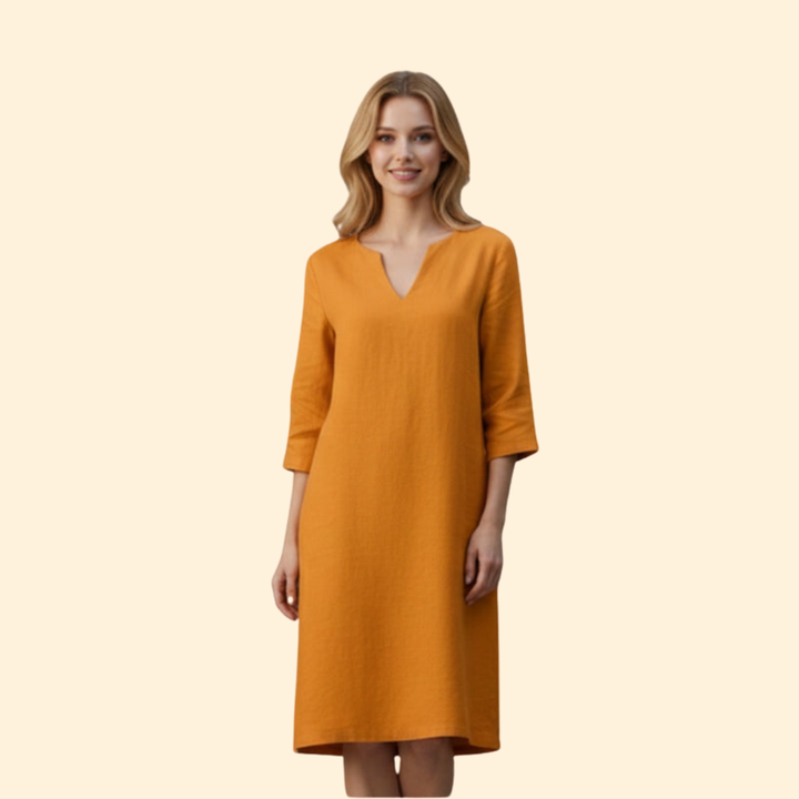 Women's V-Neck Knee-Length Dress