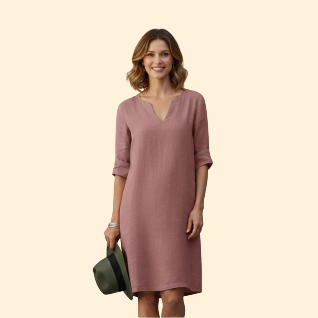 Women's V-Neck Knee-Length Dress