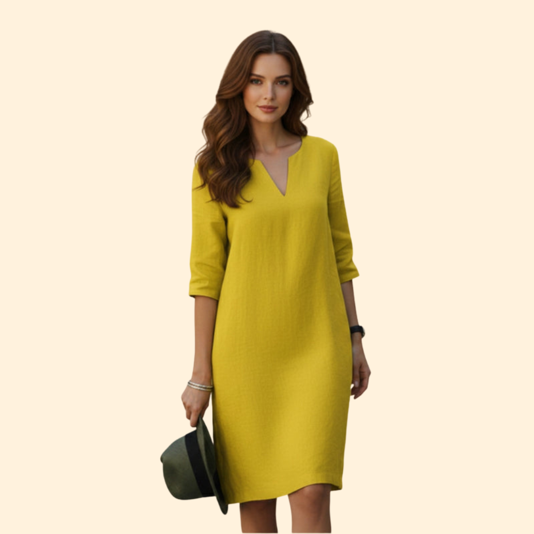 Women's V-Neck Knee-Length Dress